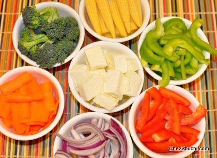 veggies and paneer